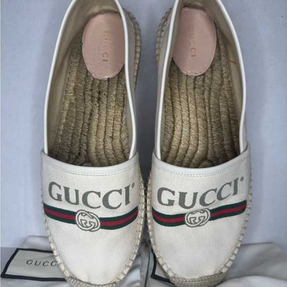 Gucci Beige Canvas Vintage Logo Espadrilles Size 39 Womens - Picture 9 of 9
